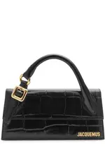 Jacquemus Le Chiquito Long Boucle Leather top Handle bag - Black ONE SIZE