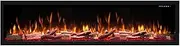 Bonaire Electric Fireplace Heater 72" Linear Wall Mount for Home Indoor with 2 Heat Levels (750W/1600W), 10 Customizable Flame Colors, Remote Control, Timer, Premium Metal Trim