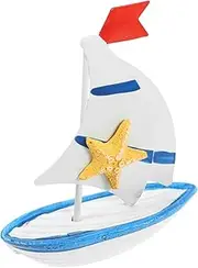 LIFKICH Handmade Sailboat Model Mediterranean Style Desktop Decor Warm Stylish Home Accessory Random Color