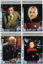 CyberAction Star Trek The Experience Exclusive Captains Card Compete Set
