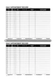 Daily Appointment Record Book, 8 1/2" x 11", 1 Book (50 Sheets Per Book)