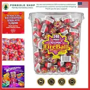 Spicy Atomic Fireballs - Intense Cinnamon Candy, 240 Individually Wrapped Balls
