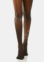 Nocturnal Flirty Class Sheer Rhinestone Tights