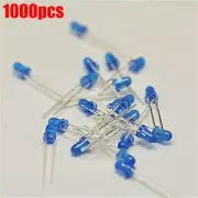 1000Pcs Super Bright Led 3Mm Blue Color Blue Light Diffused New Ic vw