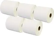 5 Compatible Rolls 100mm x 50mm White Direct Thermal Labels for Zebra GK420d GK420t GC420d GX420d GX420t GC420t GX430t GT800 LP2844 TLP 2844 Citizen CL-S521 CL-S621 CL-S631 (1000 Labels per Roll)