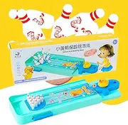OceanWings Mini Bowling White Elephant Gifts for Adults for Teens Adults Men Women Who Have Everything Teens Boys Table Top Set Wooden Desktop Tiny Bowling Fun Game
