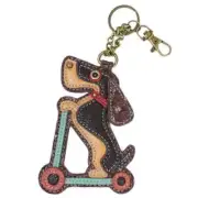 Chala - Wiener Dog Scooter - Key Fob / Coin Purse - 806WS0