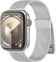 Metal Band for Apple Watch Band 49mm 46mm 45mm 44mm 42mm 41mm 40mm 38mm, Stainless Steel Bands Adjustable Replacement Wristbands Strap for iWatch Series 10 9 8 7 6 5 4 3 2 1 SE Women Men