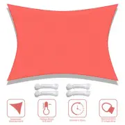 19x13Ft UV Block Rectangle Sun Shade Sail Canopy Outdoor Patio Watermelon Red