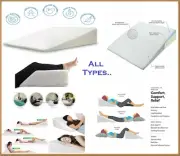 LARGE XL & LEG WEDGE PILLOW MEMORY FOAM BACK LEG SUPPORT ACID REFLUX RAISED BED