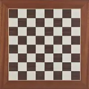 Traditional Inlaid Sycamore Walnut Chess and Checkers Board 1 9/16" Squares