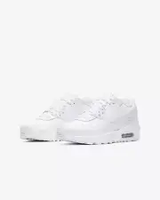 Nike Air Max 90 LTR (GS) CD6864-100 Sneakers Kids White Leather Running Shoes
