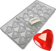 Diamond Heart Chocolate Mold Poly-carbonate Chocolate Mould Candy Tray