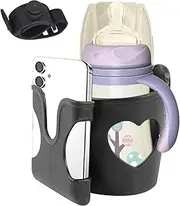 Erconsso Scooter Cup Holder, Portable Cart Cup Holders, Electric Scooter Bottle Mount, Wheelchair Bottle Attachment, Walker Accessories for Pushchair