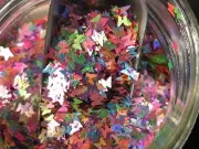Metallic Pastel Pearlescent Butterfly Glitter Nail Art Solvent Resistant