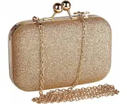 Women Clutch Bag Evening Bag Metallic Evening Clutch Bag with Chain for Women Chain Shoulder Bags