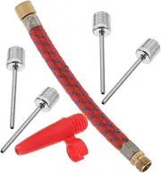 Generic 1Set Bike Adapter Tool Kit for Tire Inflation Secure Needle Valve Connector for Footballs Air Beds Bicycle Tires Durable Multi Purpose Bike Accessories