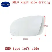 Car Led warning blind spot heated mirror glass for Mercedes-Benz C E S GLC Class W205 W222 W217 W213 W238 2015-2022 LHD RHD RHD Left