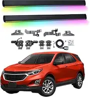 BJOHQ Electric Running Boards Compatible for Chevrolet Equinox 2017-2020 with Light, SUV, Off-Road & Pickup Trucks - Retractable Truck Steps & Nerf Bars