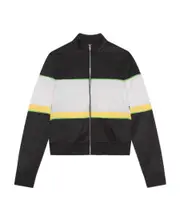Sporty Jersey Tracksuit Jacket EU32 black