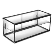 Exquisite Two Tiers Flat Glass Ambient Cake Display