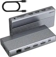Docking Station, USB C Docking Station(13-in-1) Support Dual/Triple Display