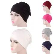 Women Soft Night Sleep Cap Cancer Chemo Turban Hat Head Wrap Cover Solid Simple*