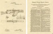MAXIM MACHINE GUN PATENT Art Print READY TO FRAME Hiram1885 Automatic Auto