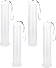 4 Pack Extendable Plastic Paint Brush Case Clear Long Paint Brush Holder Tube Storage Pencil Container