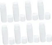 LIFKOME 50Pcs Transparent Tubes with White Caps Durable Empty Lip Containers for DIY Cosmetics Safe Material for Lip Gloss Stain and Liner Applications