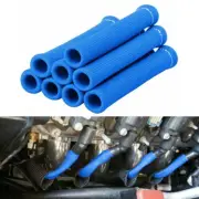 For Ford 8PCS Blue High Temp Spark Plug Wire Boot Heat Shield Blanket Header