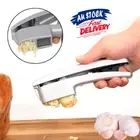 2 in1 Kitchen Tool Crusher Ginger Mincer Garlic Press Slicer Heavy Duty Aluminum