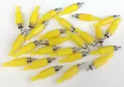 (15) Belkin Yellow Audio RCA Cable Phono Plug Connectors Adapter Solder Style