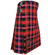 Kilts For Men Clan McPherson Red Tartan Kilt Scottish-16-oz-Traditional Kilt