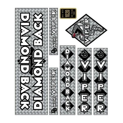 Diamond Back - 1983 MINI Viper - Silver PRISM decal set - Old school bmx