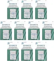 50 Schmetz Microtex Sewing Machine Needles - Size 80/12 - Box of 10 Cards