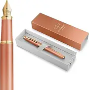 [PARKER] IM Writing Rituals Fountain Pen | Uplifting Orange Finish with Gradient & Gold Trims | Fine Nib | Blue Ink | Gift Box