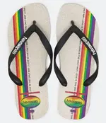 HAVAIANAS 哈瓦士 巴西人字拖 男款 TOP PRIDE 米白底彩虹 涼鞋 拖鞋 夾腳拖 海灘鞋【南風百貨】