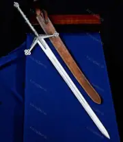 Scottish Claymore Sword Medieval Battle Cosplay Ready Viking Him Gift w Sheath