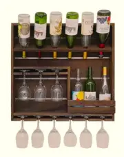 wine glass rack wall mount model Amish handmade