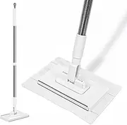 Mini Sweeper Cleaning Mop with Short Mop Handle,360° Small Flat Dust Mop,Mini Sweeper Mop, Small Flat Dust Mop,Dry and Wet Easy Use for Kitchen Bathroom House Wall Mirrors