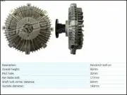FAN CLUTCH VISCOUS HUB FITS ISUZU D-MAX TF 3.0Ltr 4JJ1-TC TURBO DIESEL ENGINE (for: Isuzu)