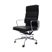 New Rapidline Executive Office Chair PU High Back Seating Aluminium Frame Black