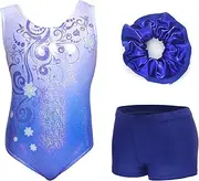 [Aosva] Gymnastics Leotards for Girls One-piece Sparkle Colorful Rainbow Dancing Athletic Leotards 2-14Years