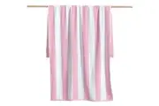 Canningvale Striped Cabana Cotton Terry Beach Durable Quick-Drying Towel Pink