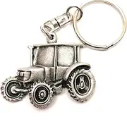 Massey Ferguson Metal Grey Keychain, Classic Tractor Style, Adults, Farming Enthusiasts, Tractor Fans