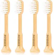 PONPACE Bamboo Electric Toothbrush Replacement Heads Compatible with Philips One by Sonicare, with Extra Soft Plant-Based Bristle for Sensitive Teeth (Waved Extra Soft Bristle)