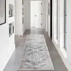 Hallway Runner Aqua Blue Non Slip Soft Corridor Runner Rug Washable Mat 80x300cm