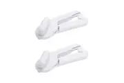 2x Eterna Plastic Super Can Opener w Stainless Steel Cutter Manual Handheld WHT