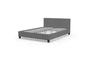 Milano Sienna Luxury Bed With Headboard (Model 2) Grey No.28 Single Single Bed Frames